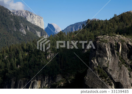 A view from the observatory that overlooks the half dome in the distance 33139485