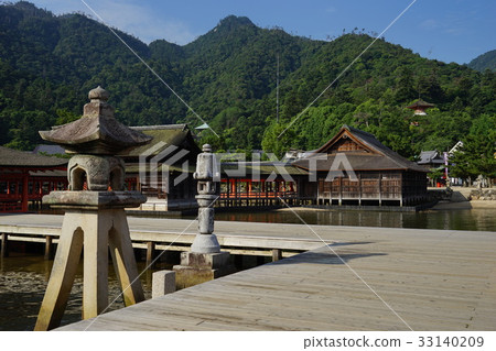 從Hira舞台，嚴島神社，能樂劇院 33140209