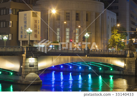 Naniwa Bridge night view Naniwa Bridge night view 33140433
