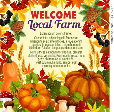 Autumn sale poster for fall nature season design - Stock Illustration ...