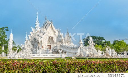 abstract white temple wat rong khun  in chiang rai 33142671