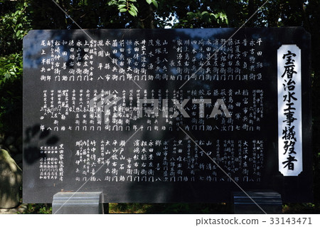 Monument of the Takarazuka flood control work victim person (summer) 33143471