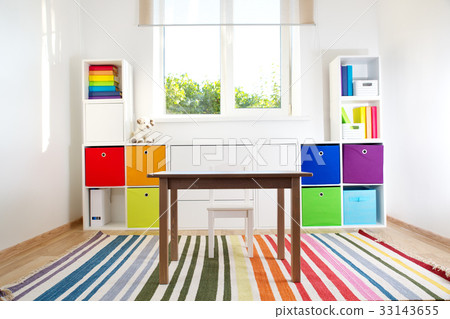 Colourful children rooom with white walls and Colourful children rooom with white walls and 33143655