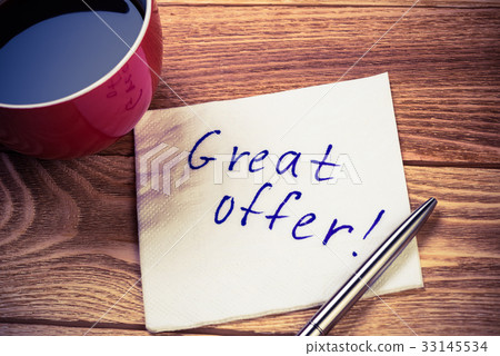 Romantic message written on napkin Romantic message written on napkin 33145534