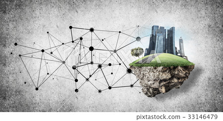 Concept of modern networking technologies and eco green construc Concept of modern networking technologies and eco green construc 33146479