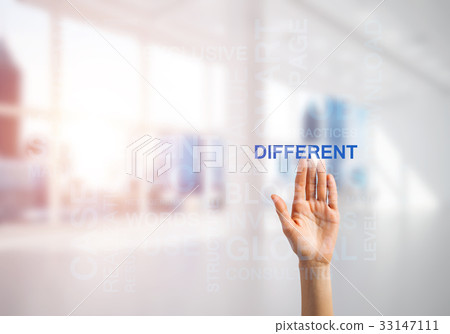 Concept of modern business with palm choocing on of keywords for success Concept of modern business with palm choocing on of keywords for success 33147111