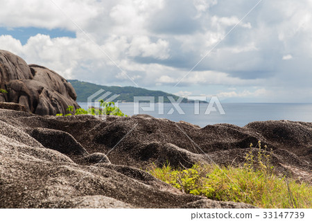 view to indian ocean from seychelles island 33147739
