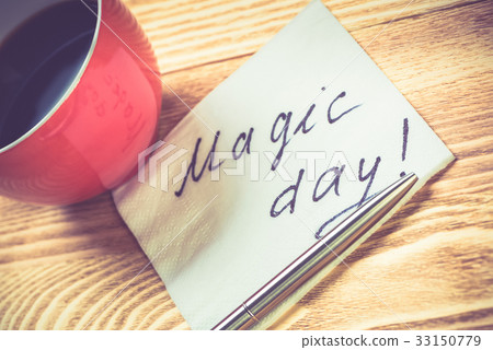 Romantic message written on napkin Romantic message written on napkin 33150779