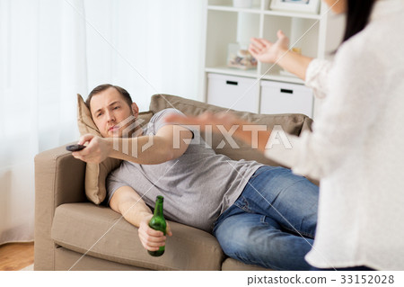 couple having argument at home couple having argument at home 33152028