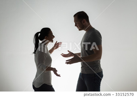 angry couple having argument 33152570
