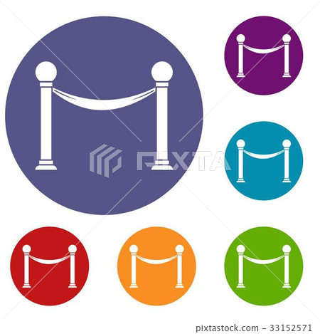 Column with ribbon icons set 33152571