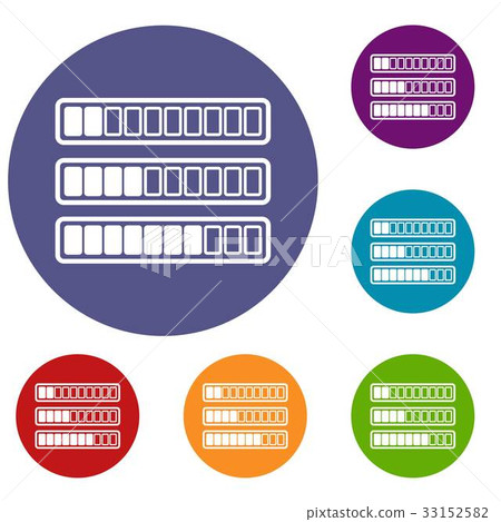 Sign horizontal columns download online icons set 33152582