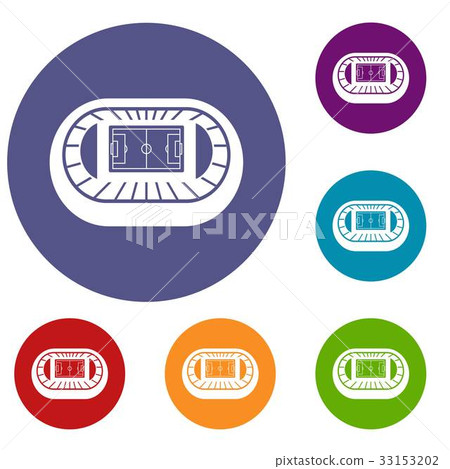 Stadium top view icons set Stadium top view icons set 33153202