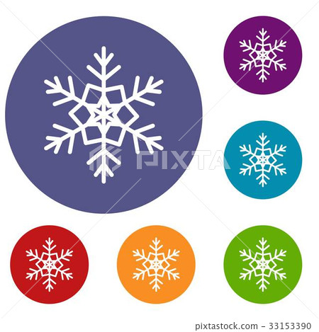 Snowflake icons set Snowflake icons set 33153390