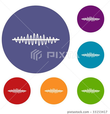 Sound wave icons set Sound wave icons set 33153417