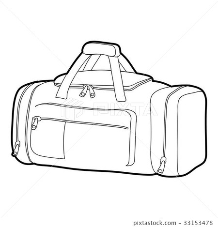 Tennis bag icon outline 33153478