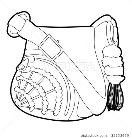 Teenage school backpack icon outline 33153479