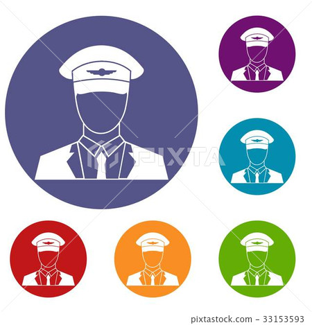 Pilot icons set Pilot icons set 33153593