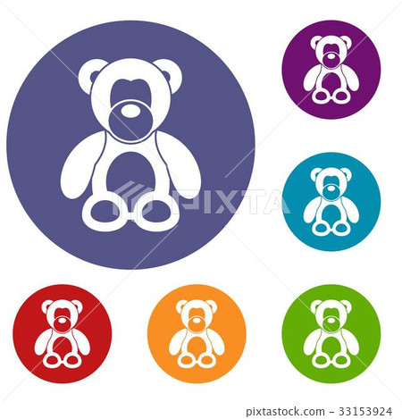 Teddy bear icons set Teddy bear icons set 33153924