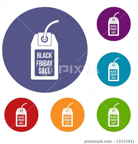 Black Friday sale tag icons set Black Friday sale tag icons set 33153932