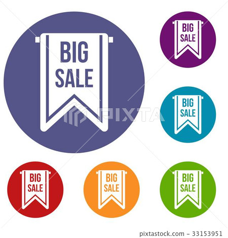 Big sale banner icons set Big sale banner icons set 33153951