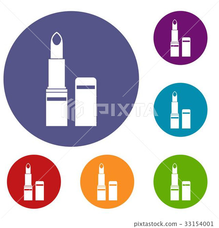 Lipstick icons set 33154001