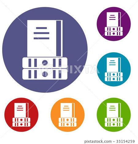 Three books icons set Three books icons set 33154259