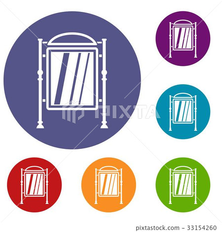 Advertising sign icons set Advertising sign icons set 33154260