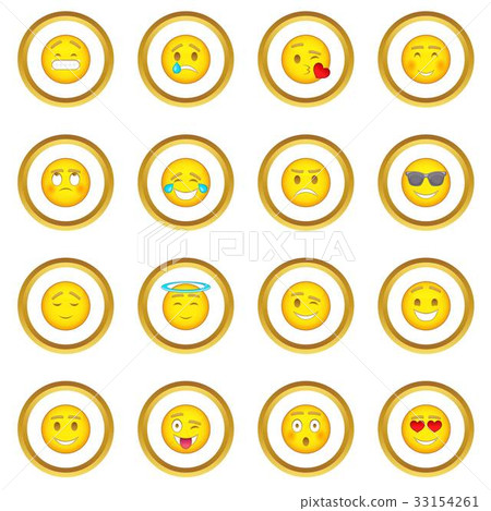 Smiles icons circle Smiles icons circle 33154261