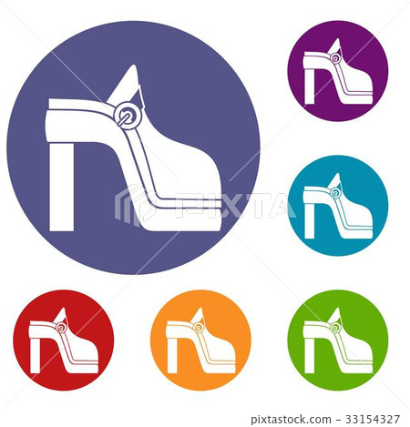 Women shoe icons set 33154327