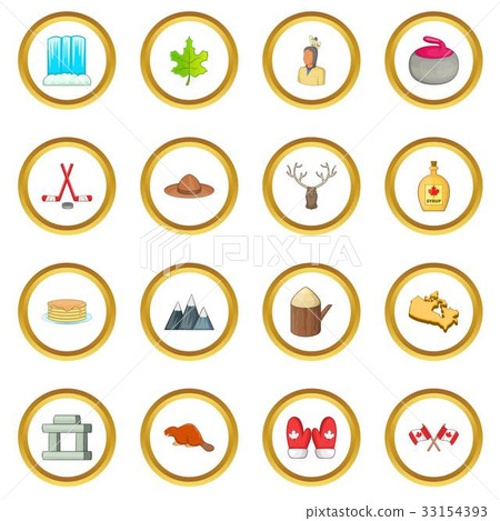 Canada icons circle 33154393