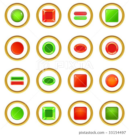Blank web buttons icons circle Blank web buttons icons circle 33154497