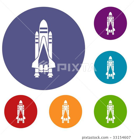 Space shuttle icons set Space shuttle icons set 33154607