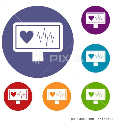 Heartbeat icons set Heartbeat icons set 33154608