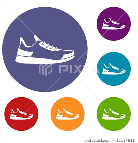 Sneaker icons set Sneaker icons set 33154611