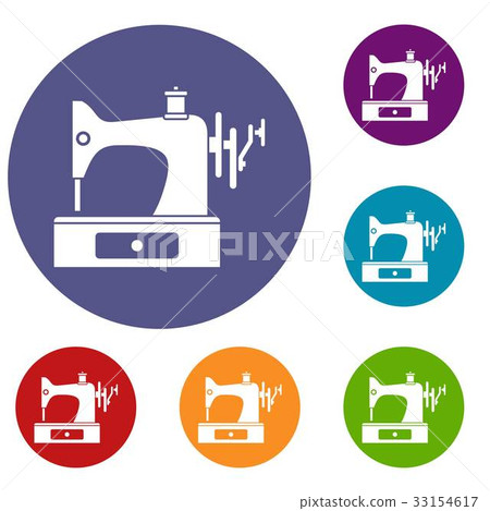 Sewing machine icons set Sewing machine icons set 33154617
