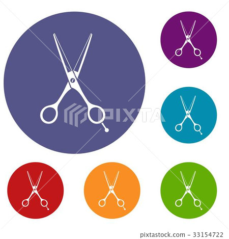 Scissors icons set 33154722