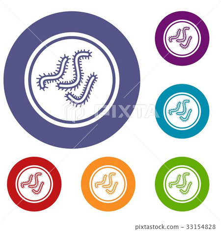 Lot of bacteria icons set Lot of bacteria icons set 33154828