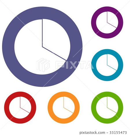 Circle chart infographic icons set - Stock Illustration [33155473] - PIXTA