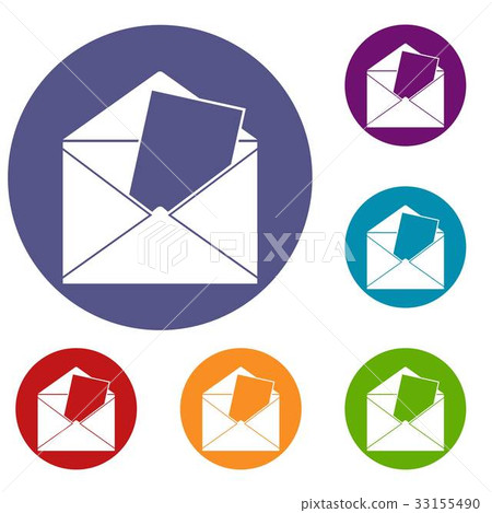 Envelope icons set Envelope icons set 33155490