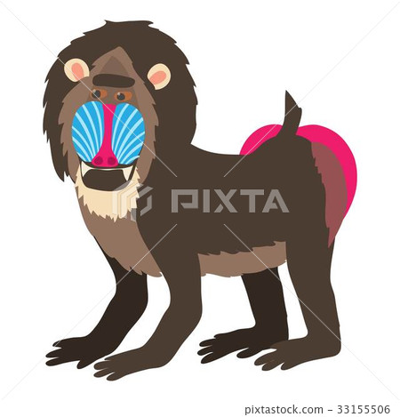 Mandrill icon, cartoon style Mandrill icon, cartoon style 33155506