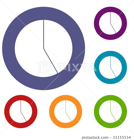 Abstract pie chart for business icons set - Stock Illustration ...