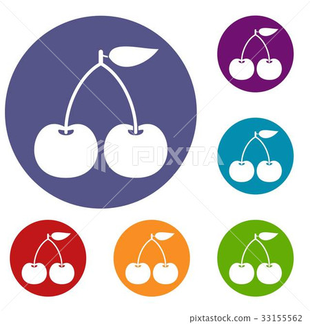 Cherry icons set Cherry icons set 33155562