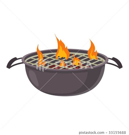 Barbecue icon, cartoon style 33155688