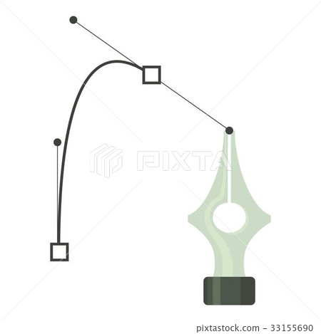 Vector pen tool icon, cartoon style - Stock Illustration [33155690] - PIXTA