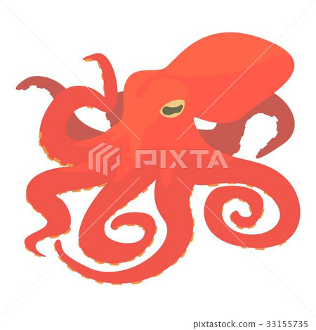 Octopus icon, cartoon style Octopus icon, cartoon style 33155735