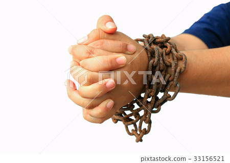 hand with chain 33156521
