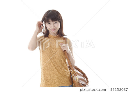 A young woman going out image A young woman going out image 33158087