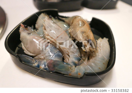 raw shrimp dish,raw  food 33158382