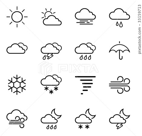 General weather icon concept. General weather icon concept. 33159713